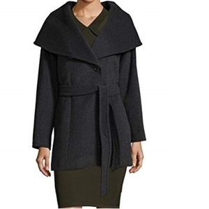 NWT Cinzia Rocca Wool Blend Hooded Coat WOOL